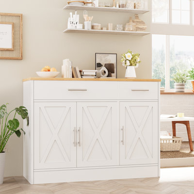 Dennisse 42.5'' Sideboard Buffet Cabinet with 2 Drawers
