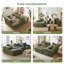 Modern Oversized Corner Sofa L-Shaped Corduroy Sofa With Storage Pockets -831990045-831990046