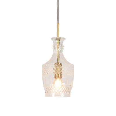 Hinton 1 - Light Brass Lantern Pendant