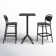 Farrah Square Bar Set With 2 Barstools