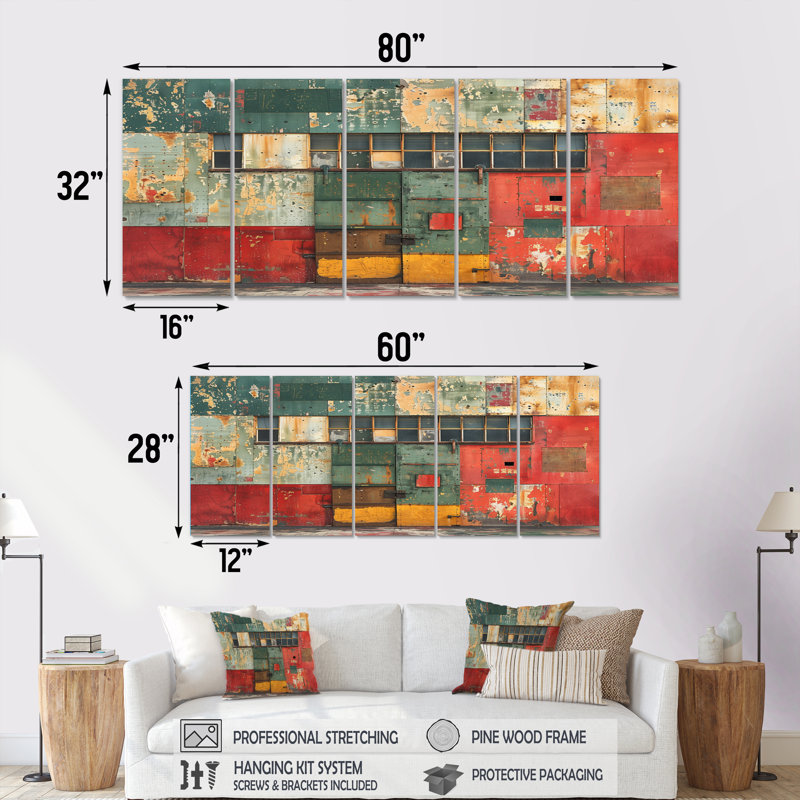 Foulton - ensemble de reproductions d'art mural entrepôts, H 28 po x l 60 po