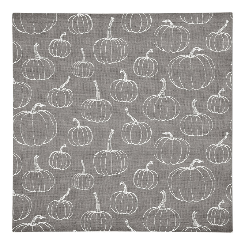 Meekah Cotton Square Napkin, Gray