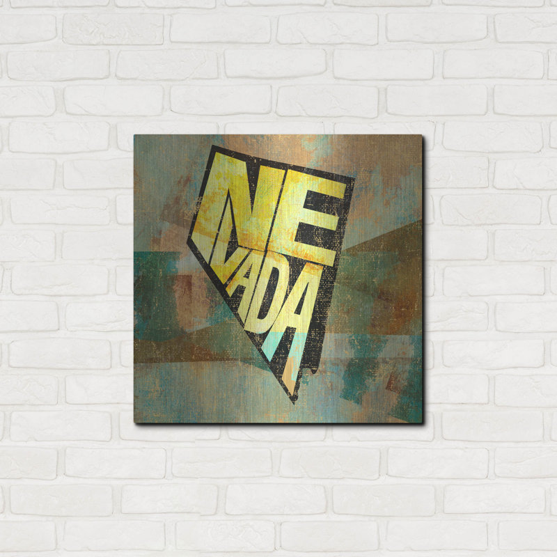 Art mural en métal luxueux «Nevada» par Art Licensing Studio, 24 po x 24 po