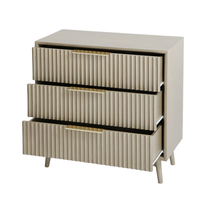 75cm W 3 - Drawer Chest of Drawers, Grey