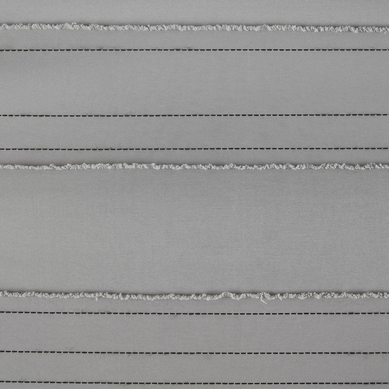 Édredon 3 pièces gris / simple avec agrafe, coussin décoratif, taie décorative, gris, lavable et lavable à la machine