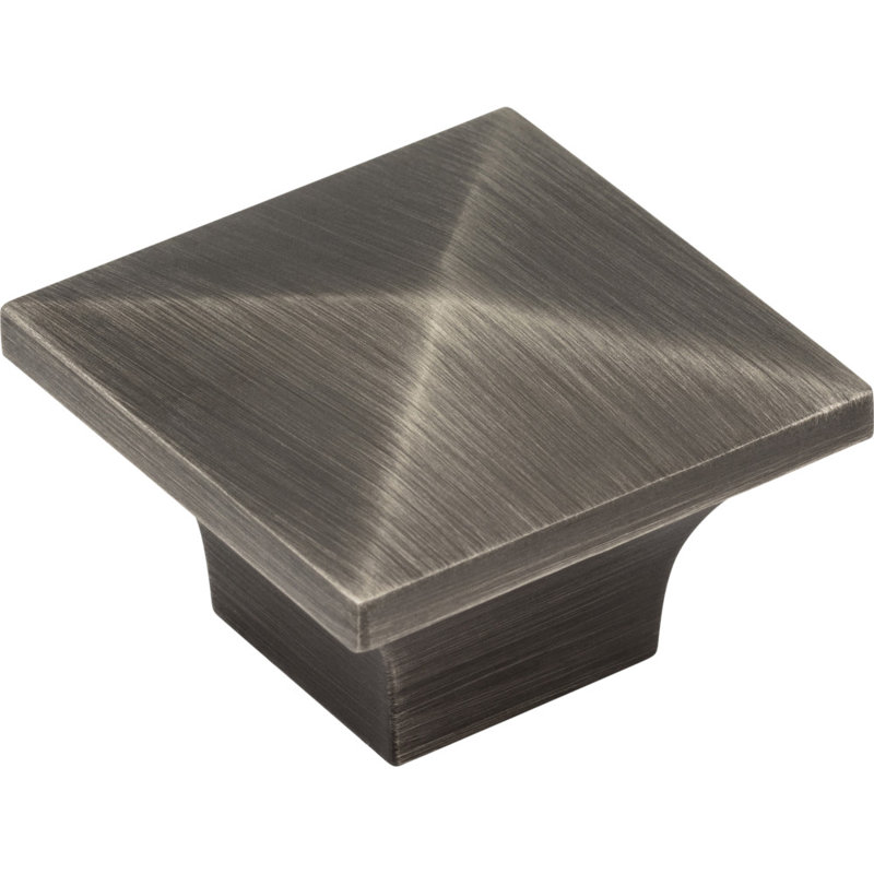 Cairo Square Knob, Brushed Pewter