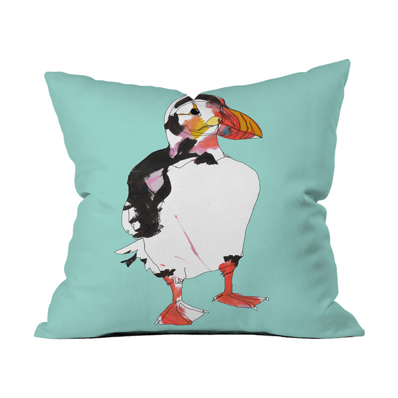 Coussin extérieur Casey Rogers Puffin, 20 po x 20 po