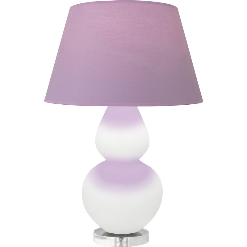 Matte Small Double Gourd Accent Lamp - Matte Ash, Lucite - Ink Black with Rose Red Lining Shade, Matte White, Lavender/Plum