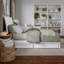 Lit plateforme en bois massif Lamayia avec pied de lit et tiroirs de rangement-846832785-832896265