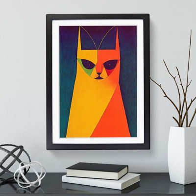 Painted Cat Abstract - Wall Art