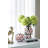 D6.3X5.7" Clear Glass Accent Vase With Artistic Amber Spots