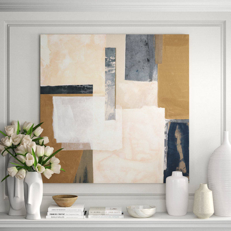 Collection Of Memories Painting by Barclay Butera, Hand Embellishment Texture, 36" H x 36" W