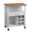 Solid Wood Top Kitchen Cart
