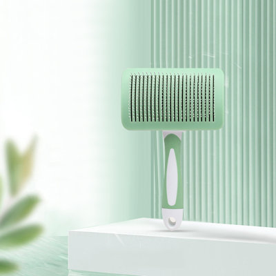 Brosse de toilettage à double face 4,3 x 6,7 po pour chats, vert