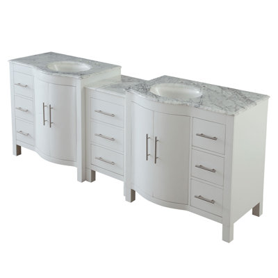 Meuble-lavabo double 89 po Ateeq