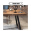 Bureau rectangulaire brun et noir en bois massif et fer-836318458