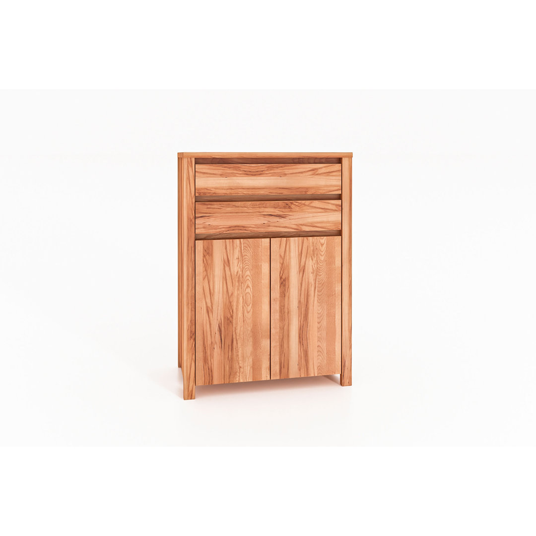 Vinci 2 Drawer 80 Cm W Solid Wood Chest of Drawers