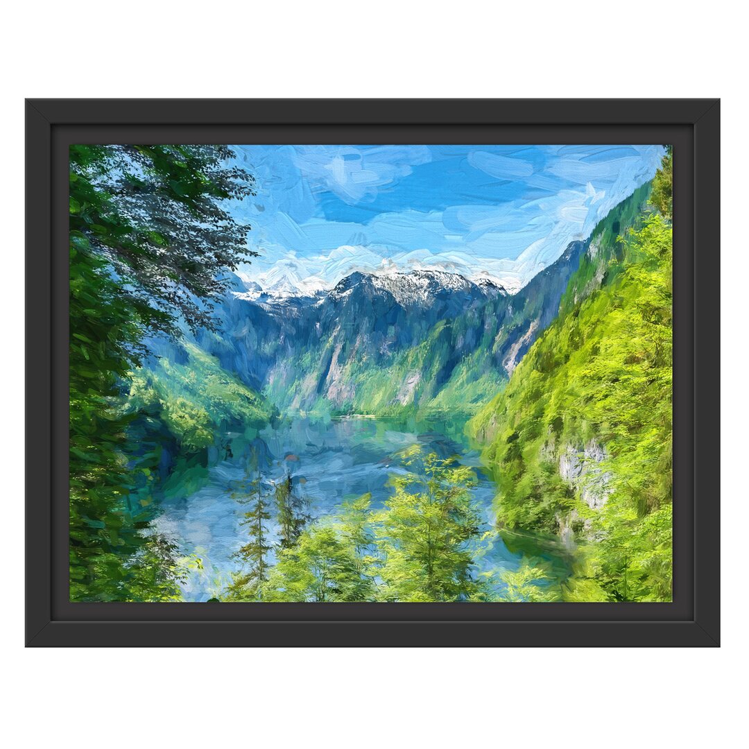 Gerahmtes Wandbild Blick auf den Königssee Kunst