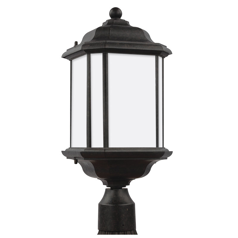 Kent One Light Outdoor Post Lantern from Generation Lighting , Oxford Bronze, No