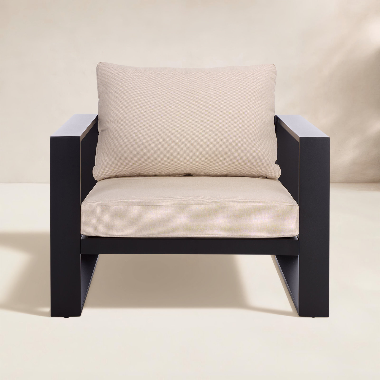 Dwyer Aluminum Outdoor Lounge Chairs, Black