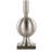 Joan 30" Contemporary Metal Table Lamp in Brushed Nickel with Grey Satin Shade from Grandview Gallery by LumiSource - Set of 2