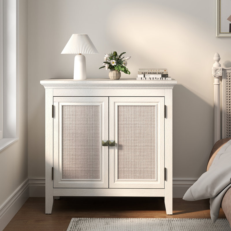 Azareyah 2 Door Storage Cabinet, White