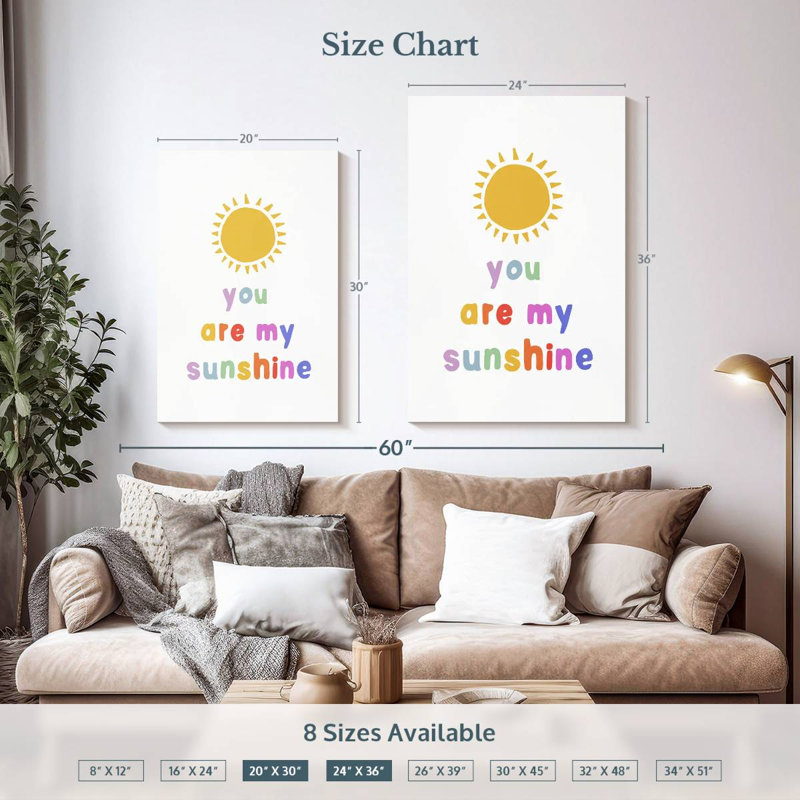 Ashelle Sunny You Are My Sunshine, H 36 po x l 24 po