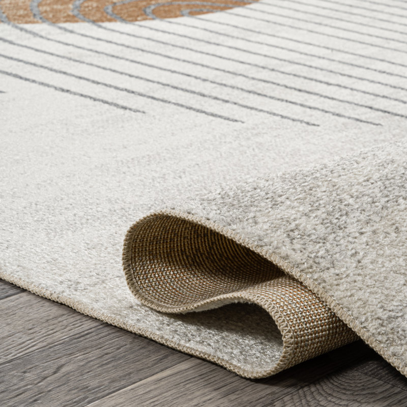 Kallax Geometric Modern Low-Pile Area Rug | Washable