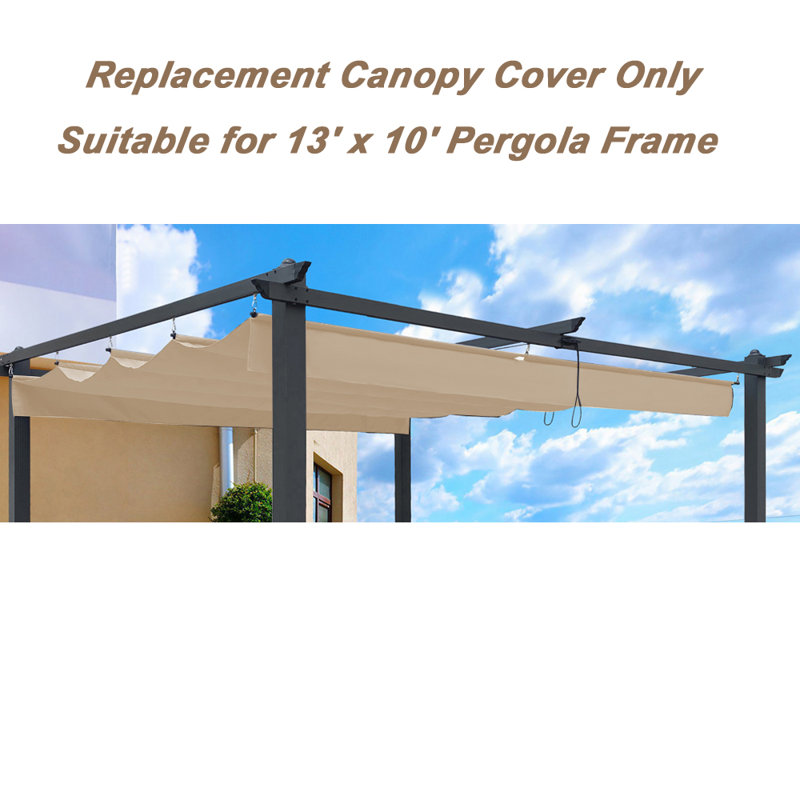 Auvent de remplacement pour pergola Universal, H 8,66 po x l 135,83 po x P 96,46 po, Kaki