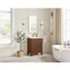 Meuble-lavabo à simple cuve 24 po en chêne brun foncé vieilli avec plateau en pierre composite à grain blanc-1930349675-1930349672