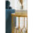 Handwoven Round Side Table With Wood Top – Natural Rattan Accent Table