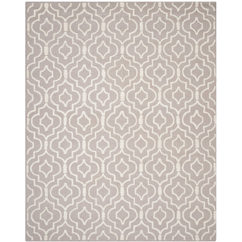 Cannen Hand Tufted Wool Geometric Rug, Rectangle 8' x 10'