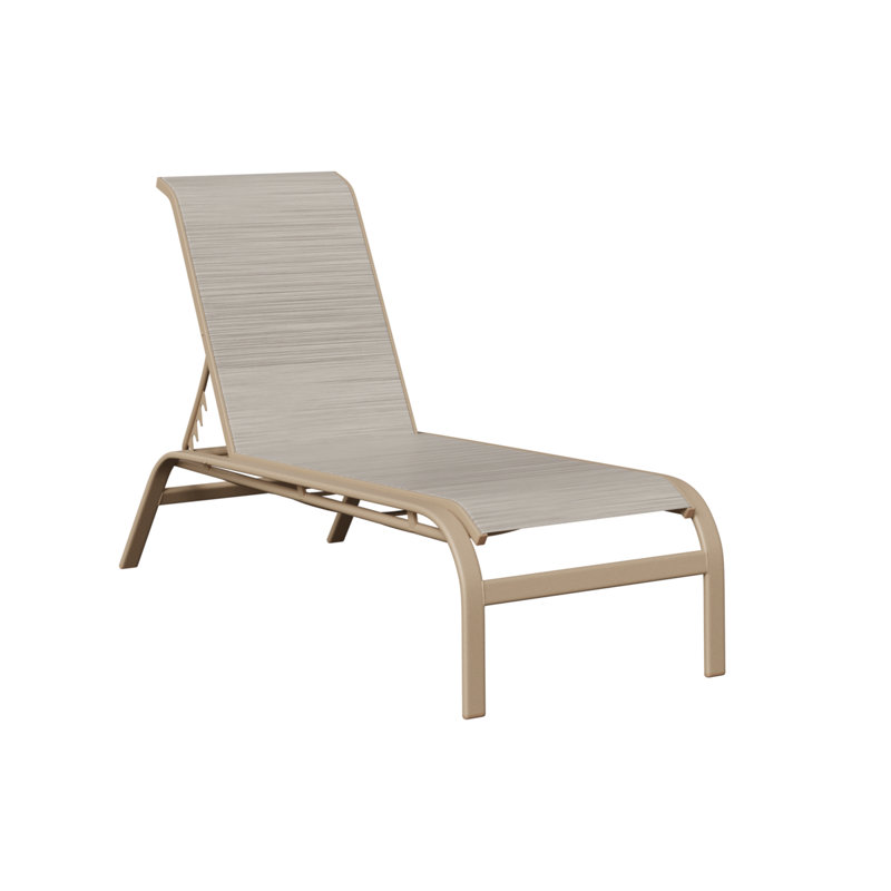 Chaise longue sans accoudoirs Berlin Gardens Murphy, Beige clair, Sahara moucheté