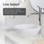 Gerber Cymira 15 po Lavabo de salle de bain rond, lavabo en céramique en argile réfractaire émaillée blanche au-dessus du comptoir, cuve d'évier moderne transitionnelle
