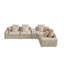 Canapé modulaire blanc en laine d'agneau moelleux de 137,7 po, canapé d'angle surdimensionné en forme de L surdimensionné, grand canapé moelleux et moelleux avec coussins décoratifs pour le salon-893927419-893927422-893927417-893927411