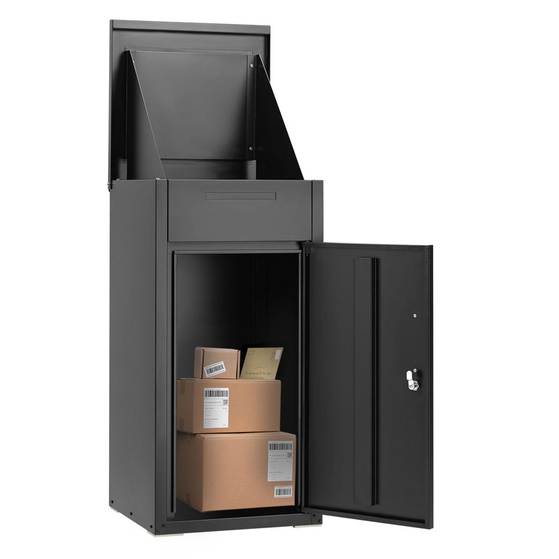 Boîtes de livraison express pour l'extérieur, Noir, H 56 po x l 16,34 po x P 17,72 po