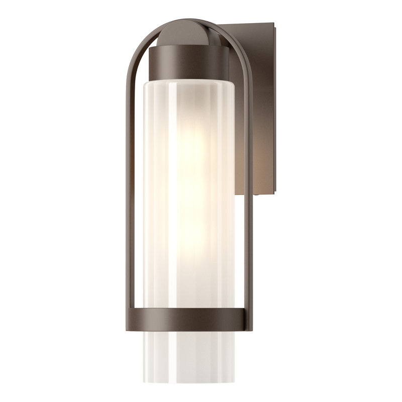 Alcove Aluminum Wall Light, Coastal Bronze, 15.8" H x 5.8" W x 7.3" D, Frosted Glass