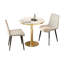 Table bistro ronde de 31,5 pouces avec plateau en faux marbre et plateau en métal robuste, facile à assembler, diamètre de la structure en métal robuste-1251521105