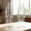 4pcs 8 Arms Clear Candlesticks Holder For Wedding Decorations,38.5 Inches Tall