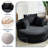 Addisin 56" Upholstered Barrel Chair, Oversized Round Chaise Lounge Compression Single Sofa Chair, No Assembly Required-2134048335