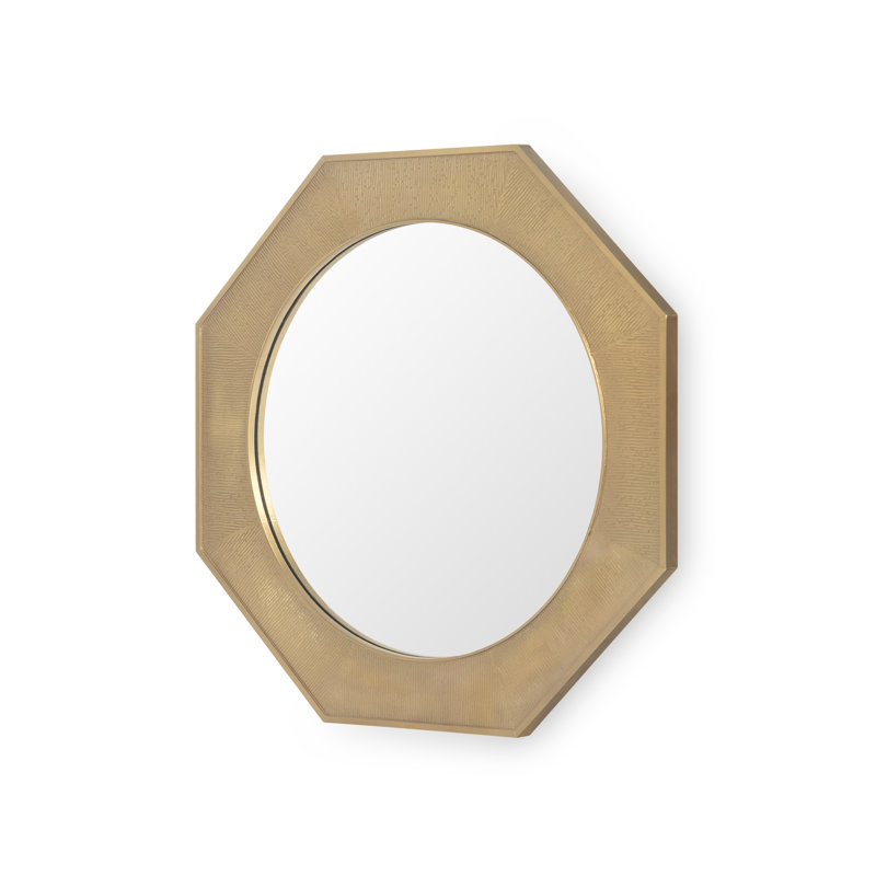 Martina Hexagon Brass Wall Mirror