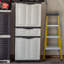 Storage Cabinet with 2 Adjustable Shelves and Centre Drawer-2090530078