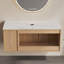 Meuble-lavabo mural de 36 po avec comptoir flottant 36 po, meuble de salle de bain mural avec comptoir, sans évier, finition grain de bois naturel-125086312-135381154