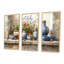 Bleu et vert Boho Pottery Rustic Charm - Ensemble de décoration murale Boho Pottery-107195042-107195045