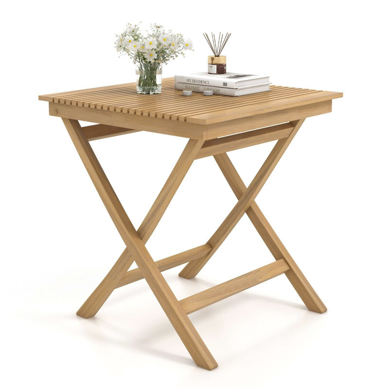 Dulles Square Teak Solid Wood Outdoor Bistro Table - 70 cm W 70 cm D
