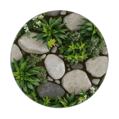 Tapis d'intérieur et d'extérieur vert Nature