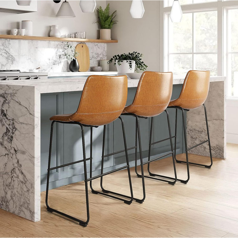 Coutner Height Barstools(Set of 3), Bar Stool (28.7" Seat Height)
