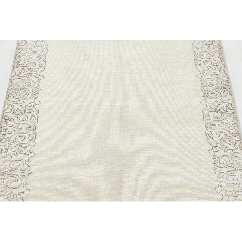 Distressed One-of-a-Kind 2'7X12'11 Hand Knotted Area Rug
