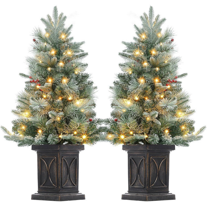 91.4cm H Lighted Artificial Christmas Tree