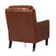 Fauteuil club moderne brun avec une cascade et des pieds en bois d'hévéa élégants dans des matériaux de soutien du dos confortables